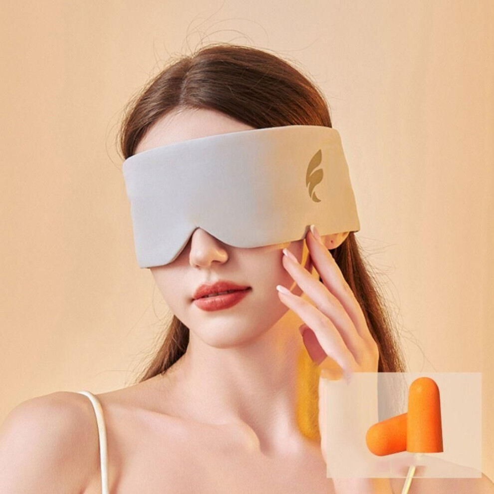 (grey) With Ear Muffs Sleeping Eye Mask Hearing Protection Soundproof Earmuffs  Relaxing