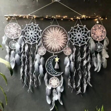 (multicolor) 5 Set Large Dream Catchers for Bedroom Adult Boho Dream Catcher Wall Decor Hanging Ornament Teen Dorm Room Decor Festival Gift