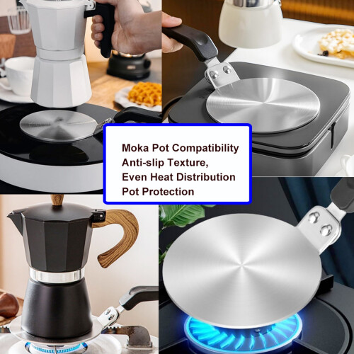 Gr8 Home Moka Induction Plate Hob Heat Diffuser Disc Pot Pan Adapter Converter 2