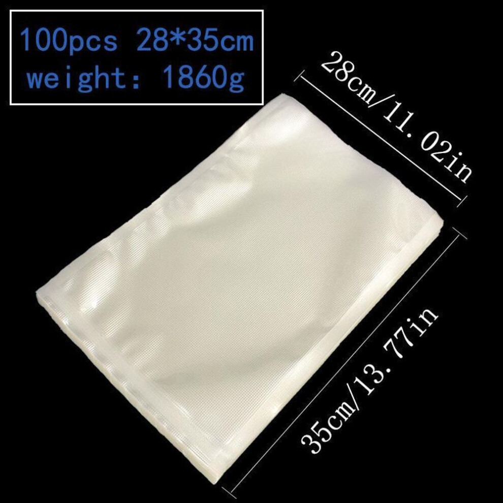 (as the picture, 28*35cm) 100 Vacuum Sealer Bags - Transparent Kitchen Accessories for Fresh Food Packaging