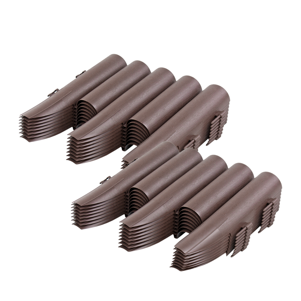 (2 Pack) KCT Brown Palisade Wood Effect Garden Border Edging