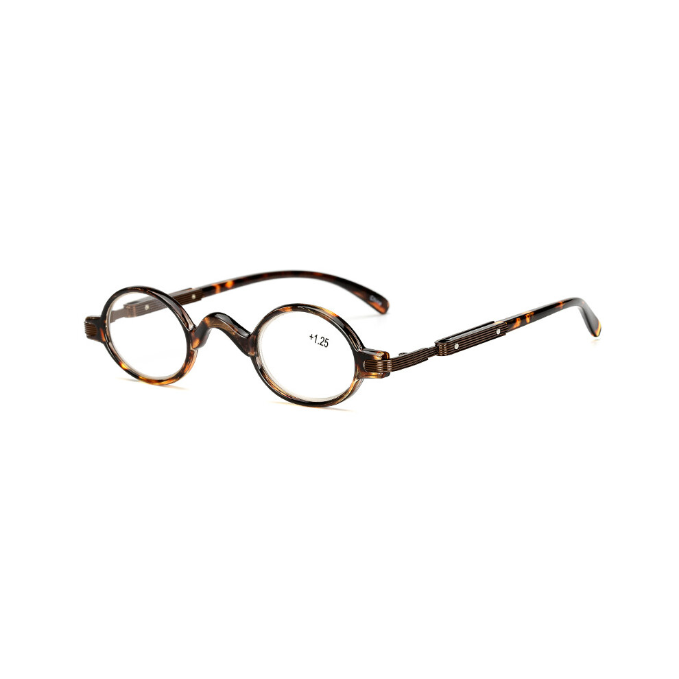 (+2.50, Tortoiseshell) Vintage Reading Glasses Small Round Retro Readers 1.0 1.5 2.0 2.5 3.0 3.5 4.0-image-OPC-PH9S99H-NEW