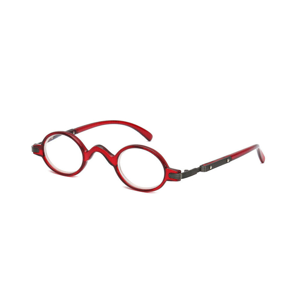 Red (+1.50, ) Vintage Reading Glasses Small Round Retro Readers +1.0 +1.5 +2.0 +2.5 3.0 +3.5 +4.0