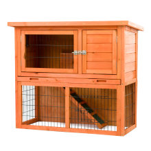 KCT  Wooden Monza Rabbit Hutch with Run, Wood, 3 ft