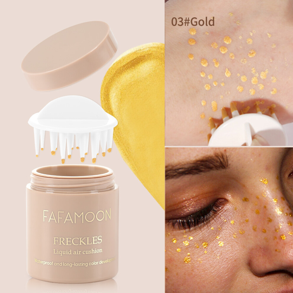 Gold (03# ) Freckled Stamp Lifelike Freckle Pen Natural Simulation Fake Spot Makeup Tool Long Lasting Waterproof Face Dot Spot Pen