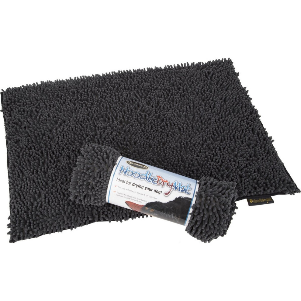 (90cm x 60cm, Grey) Scruffs Noodle Dog Drying Mat