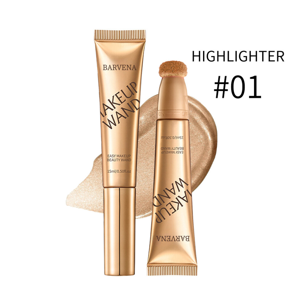 (HIGHLIGHTER #01, 1pcs) 1pcs Liquid Beauty Wand, Liquid Face Contour Highlighter Blush Stick with Cushion Applicator, Long Lasting Natural Matte/Shimm-image-OPC-PH9S9PV-NEW