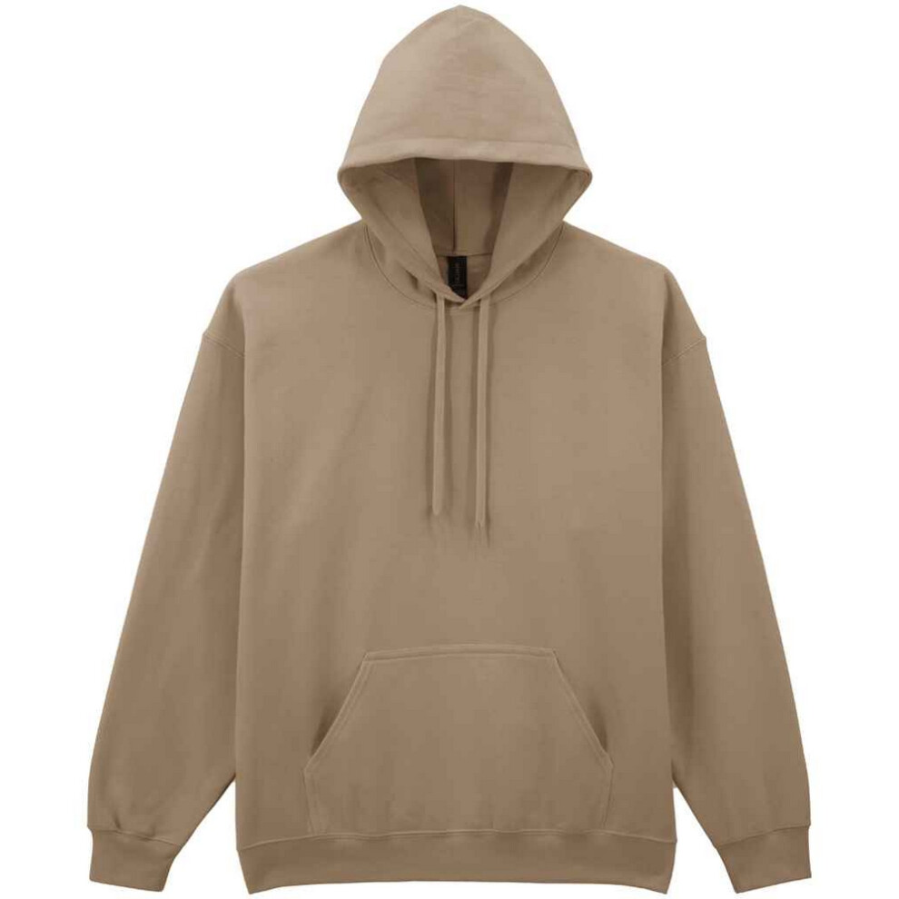 (XXL, Brown Savana) Gildan Mens Midweight Soft Touch Hoodie