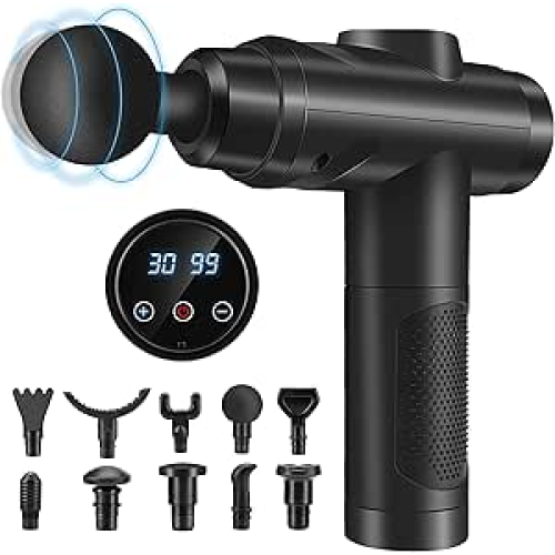 Massage Gun Deep Tissue, Muscle Percussion Massager with 30 Speeds
