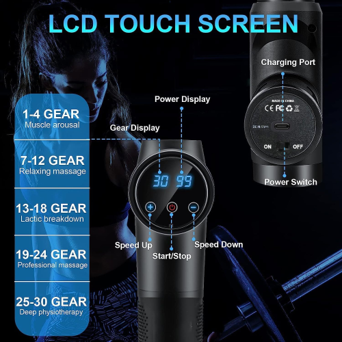 Massage Gun Deep Tissue, Muscle Percussion Massager with 30 Speeds 2