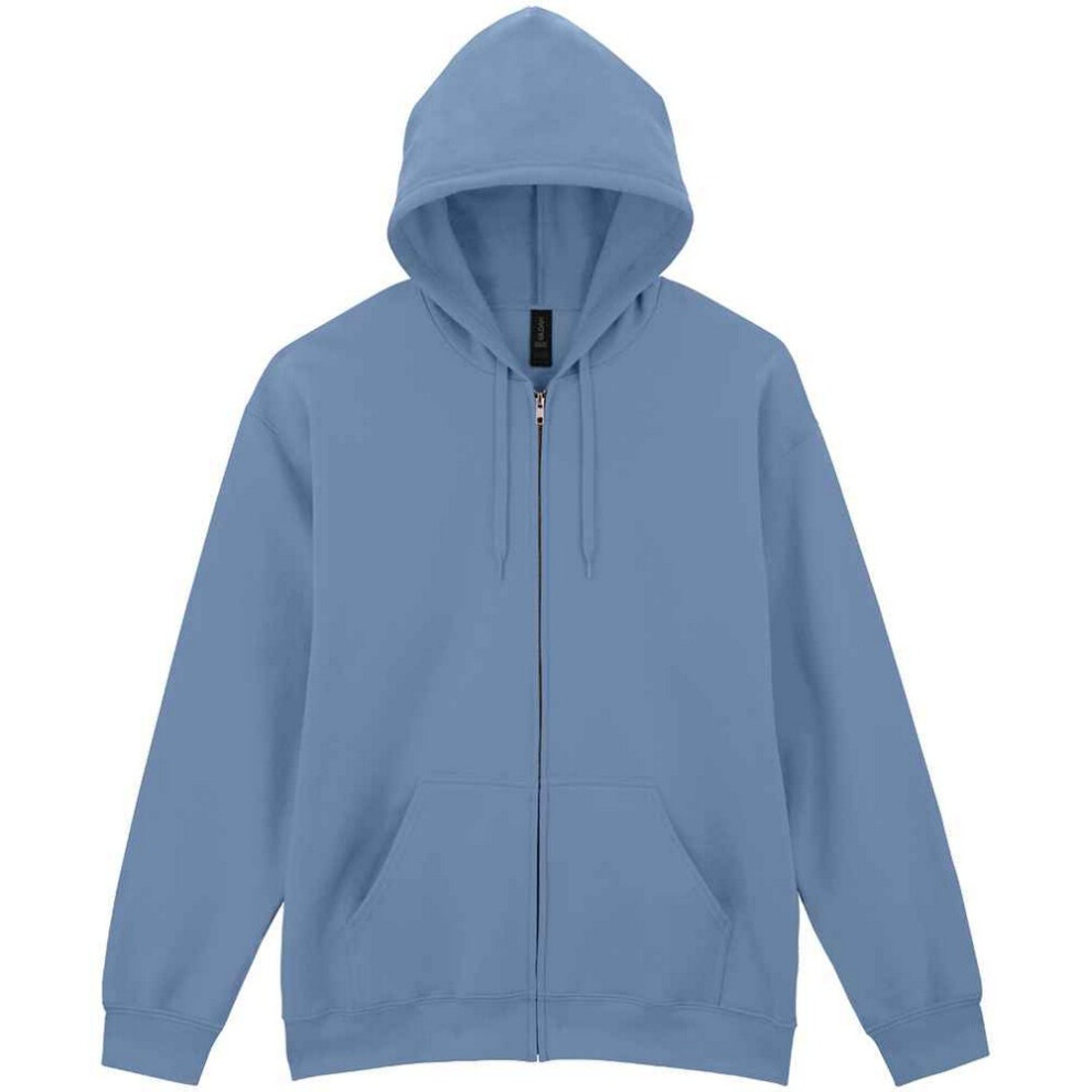 (3XL, Stone Blue) Gildan Mens Softstyle Midweight Full Zip Hoodie