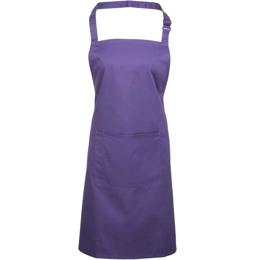Premier Unisex Purple (One ) Adult Colours Pocket Full Apron Size 35