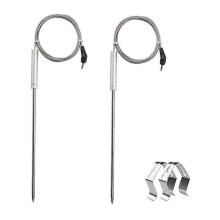 2 Pack Meat Probe Replacement for Thermometers TP20 TP17 TP16 TP08S TP07 TP06,with 2 BBQ Probe Hold
