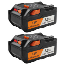 2Pack 18V 8000mAh Battery Replacement for Ridgid R840087 R840083 R840086 R840085 R840084 Cordless Tools Battery