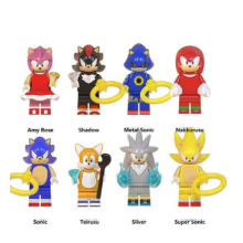 (8pcs-B) 24pcs Sonic The Hedgehog Minifigure Kid Toy Gift