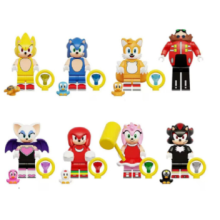 (8pcs-C) 24pcs Sonic The Hedgehog Minifigure Kid Toy Gift