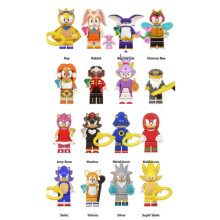 (16pcs-B) 24pcs Sonic The Hedgehog Minifigure Kid Toy Gift