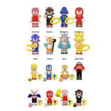 (16pcs-C) 24pcs Sonic The Hedgehog Minifigure Kid Toy Gift