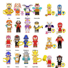 (24pcs-A) 24pcs Sonic The Hedgehog Minifigure Kid Toy Gift