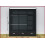 (205cm, Black) Modern High Gloss Sliding door Wardrobe with Long LED 1
