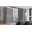 (205cm, Grey) Modern High Gloss Sliding door Wardrobe with Long LED 1