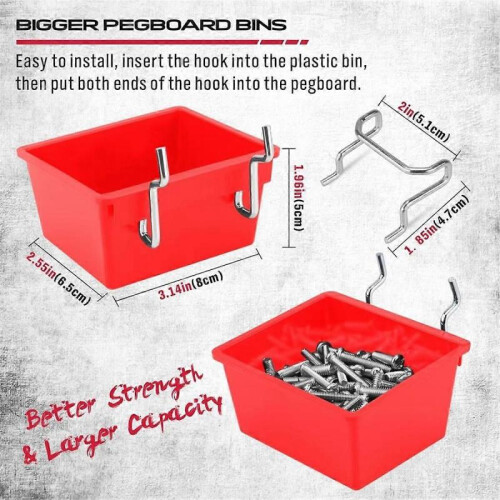 121 Piece Pegboard Hooks Set,Pegboard Accessories with Metal Hooks, Peg Board Organizer Accessories 2