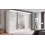 (256cm, White) Modern High Gloss Sliding door Wardrobe with Long LED 1