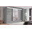 (256cm, Grey) Modern High Gloss Sliding door Wardrobe with Long LED 2