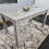 Grey Wooden Dining Table Set with 4 Grey Chairs and 1 Bench 5