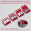 4 Pieces A5 Style Hair Clipper Attachment Cutting Combs Set Red 3