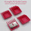 4 Pieces A5 Style Hair Clipper Attachment Cutting Combs Set Red 4
