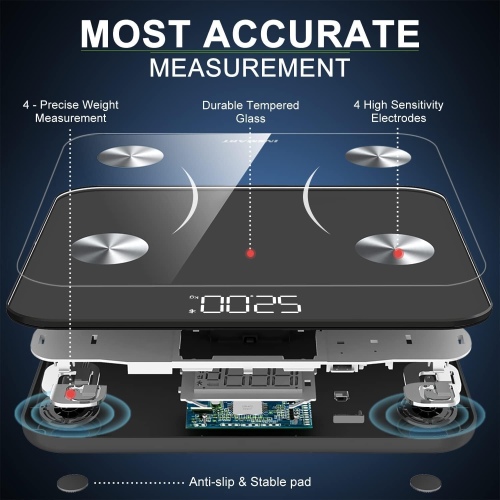 Bluetooth Body Fat Scales, INSMART Smart Digital Bathroom Weight 1