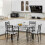 Homcom HOMCOM 5 Pieces Dining Room Sets, Kitchen Table and Chairs Set 4 with Marble Top 1