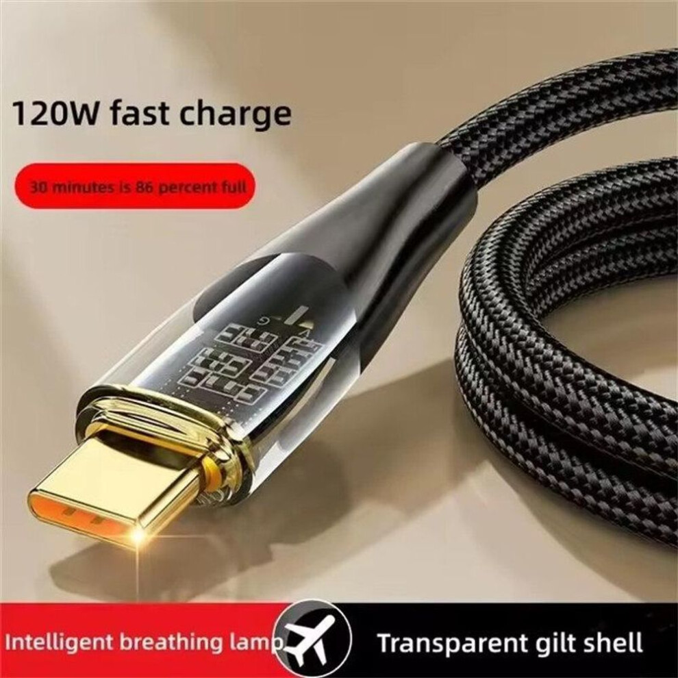 (black, 1 M) 120W 6A USB To Type C Cable Super Fast Charging Data Cord For Xiaomi 12 Redmi Note 11 Samsung S23 S22 Huawei Type-c Charger Cord