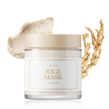 I'm from Rice Mask 3.88 Oz Gentle Exfoliating Wash Off Facial Mask for Dull Rough Skin Pore Clearing Remove Dead Skin Cells Uneven Skin Tone Sm
