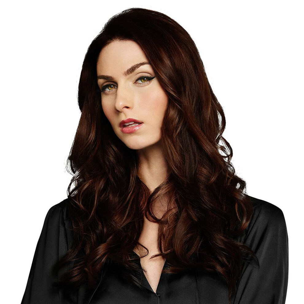 Hairdo 18" Wavy 3 Piece Clip In Extension Kit Color R6/30H Chocolate Copper - Hairpieces Tru2life Heat Friendly Synthetic Wavy Flat Iron Blow Dry Bea