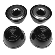 QUADRAPOINT HUB CAP -udskiftning kompatibel med popul?re Red Wagon Brand Steel & Wood Wogons 1/2 """" Ny sort (ikke til plast eller foldning eller