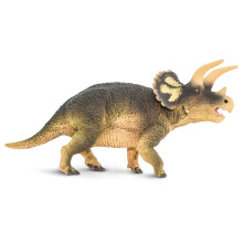 Safari Ltd. Triceratops-beeldje - Gedetailleerd plastic modelfiguur van 19,5 cm - Leuk educatief prehistorisch dinosaurusspeelspeelgoed voor jongens,