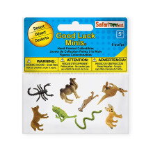Safari Ltd. Good Luck Minis Desert Fun Pack - 8 minifiguren van Kameel Fennek Meerkat Kangoeroe Schorpioen Slang Kameleon Dingo - Educatief speelgoed