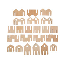 THE FRECKLED FROG Little Happy Architect - Set van 22 - Leeftijden 18m+ - Houten blokken voor peuters - Cre?r eindeloze dorpsindelingen - Lichtgewich