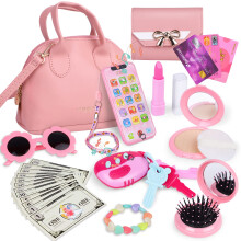Learn2m Play-Geldbrse fr kleine Mdchen im Alter von 3 bis 6 mein erstes Geldbeutel mit Handtaschen Make-up-Sonnenbrille Smartphone Wallet Car