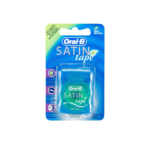 Oral-B Oral-B Satin Tape Οδοντικό νήμα με γεύση μέντας, 1 τεμάχιο (συσκευασία των 2) 2