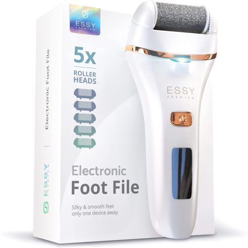 Essy Electric Foot File Hard Skin Remover with 5 Replacement Rollers 1