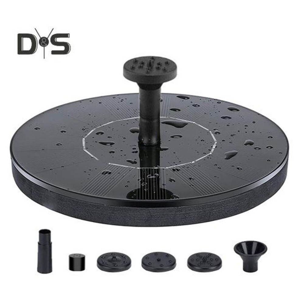 (as the picture, S) Solar Fountain 16/18cm Diameter Solar Birdbath Fountains Pump Garden Decoration Solar Powered Fountain Pump For Bird Baths Pond Fish Tank Aquarium