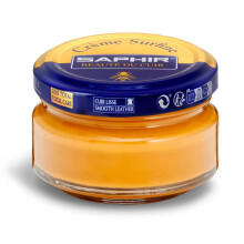 SAPHIR Creme Surfine Pommadier Shoe Polish - Beeswax Cream for Leather Products - Caramel
