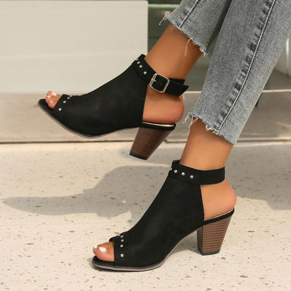 (black, 42) Women Shoes  Summer Women Slingbacks Heels Shoes Sexy Dress High Heels Comfortable Big Size Women's Shoes