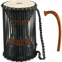 Meinl Percussion African Talking Drum med Mahogny Wood Shell och trbeater-Not tillverkad i Kina-mediumstorlek Gethudhuvuden 2-rsgaranti (ATD-M)