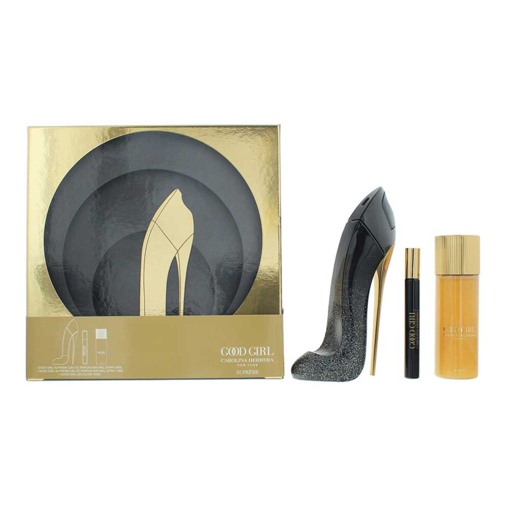 Carolina Herrera Good Girl 3 Pcs Set: EDP Supreme 80ml 10ml Body Oil 100ml