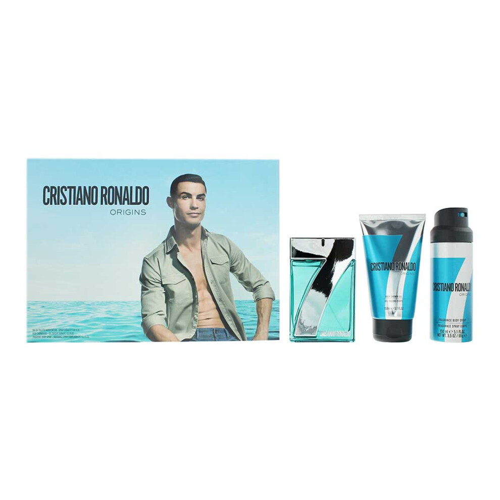 Cristiano Ronaldo Origins 3 Pcs Set: EDT 100ml Shower Gel & Spray 150ml Men