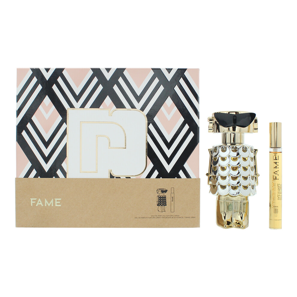 Paco Rabanne Fame 2 Piece Gift Set: EDP 80ml - EDP 10ml For Women
